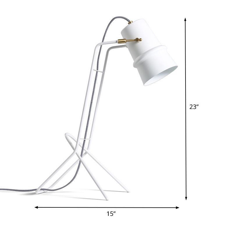 Lampada da comodino ampio bagliore metallo contemporaneo 1 lampadina di lettura luce in bianco