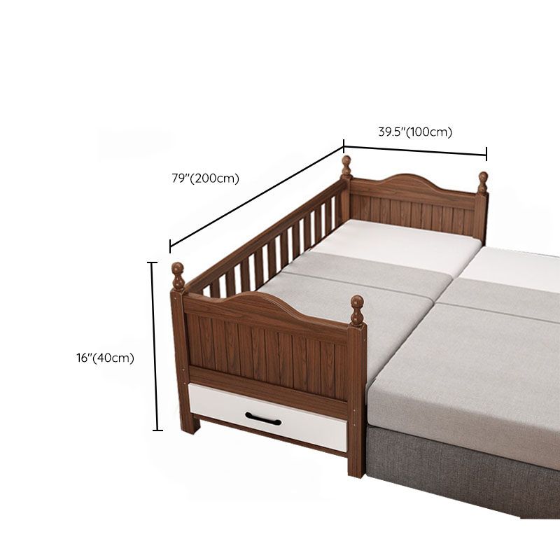 Brown Traditional Nursery Bed No Changing Table Included Wood Day Bed