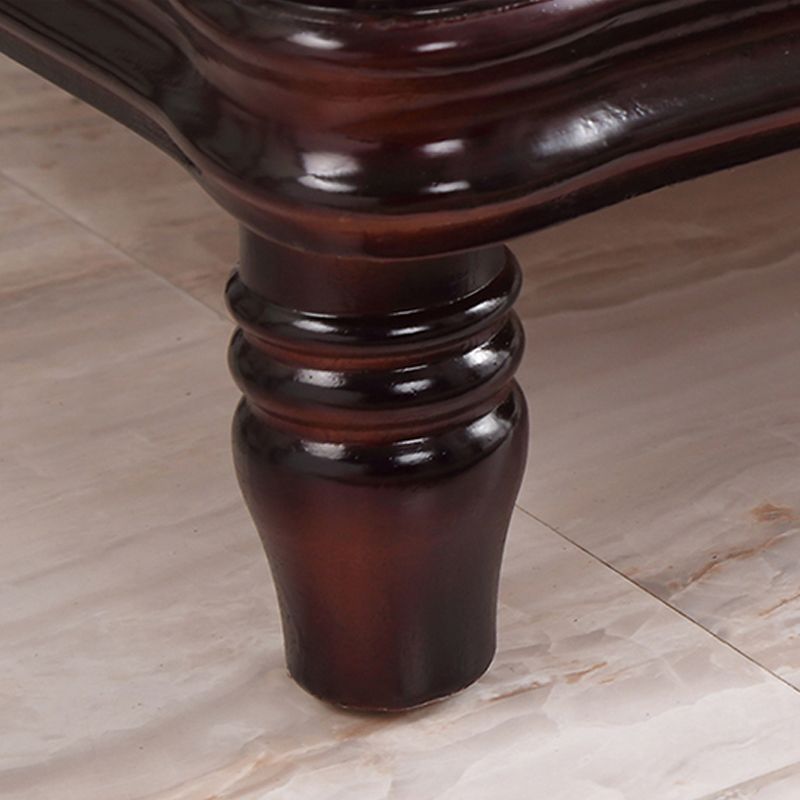 Traditional Rubberwood Night Table Drawer Storage Nightstand with Legs