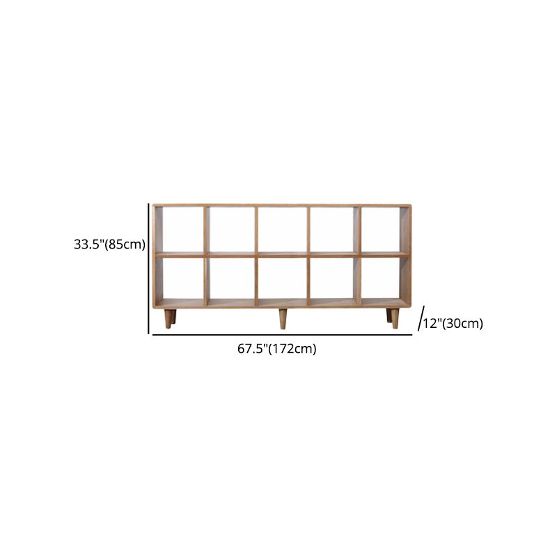 Natural Scandinavian Etagere Bookshelf White Oak Open Bookcase