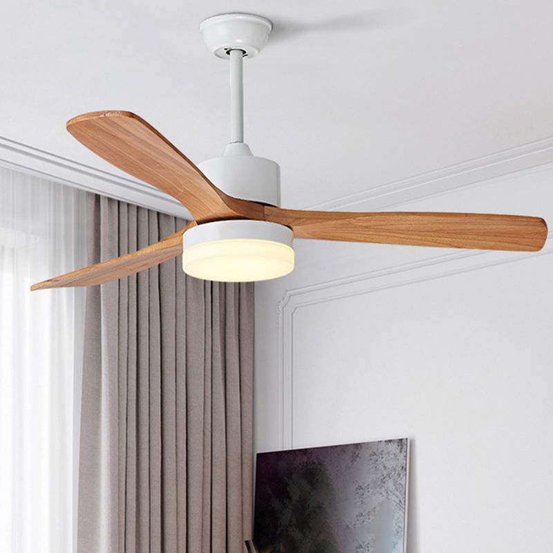 Nordic Ceiling Fan Light Fixture Wooden LED Ceiling Lamp for Bedroom