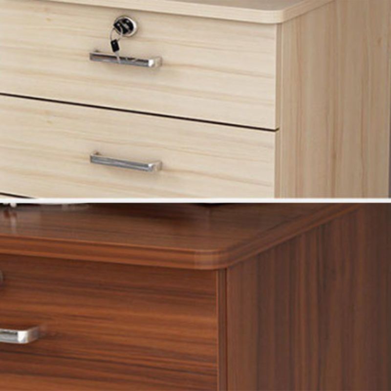 Modern Style Vertical File Cabinet Wood Filing Cabinet with Lock and Storage