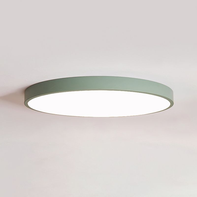 Circular Flush Mount Light Fixture Simplicity Style LED Metal Flush Mount Ceiling Light