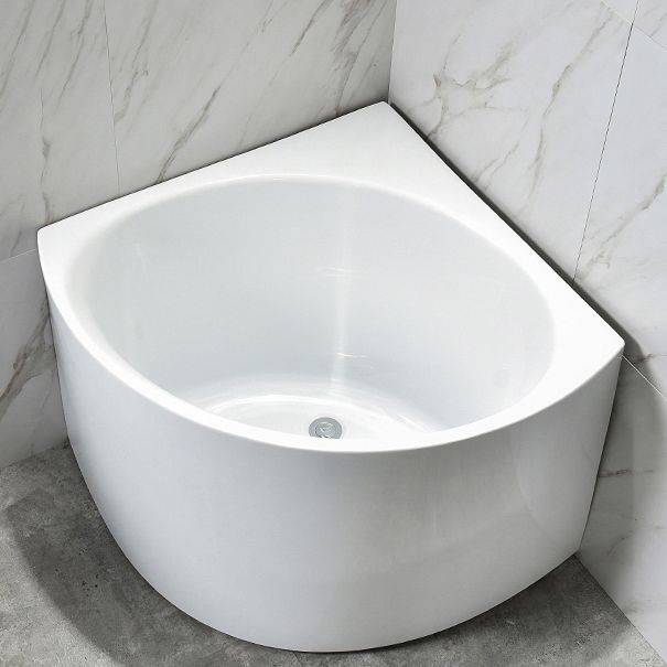 Back to Wall Bathtub Antique Finish Soaking Modern Corner Bath Tub