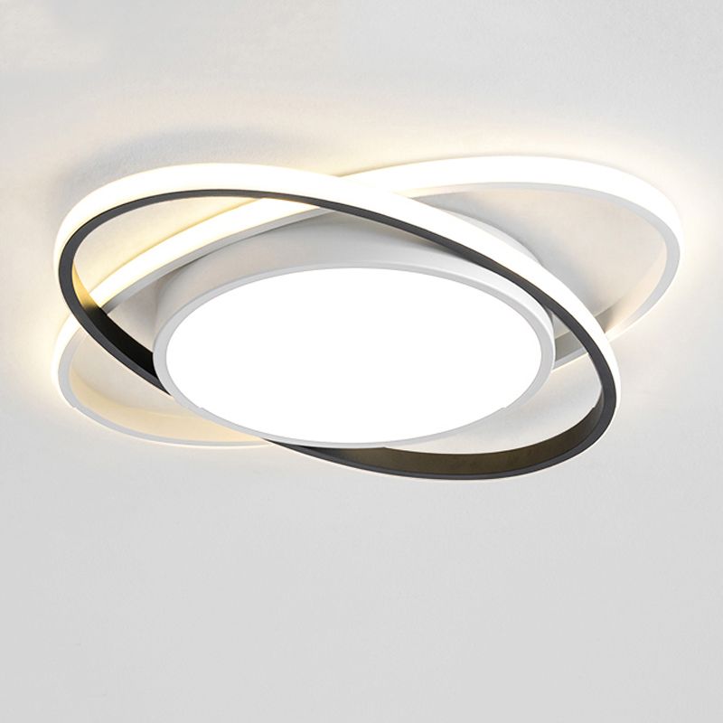 Modern Style Geometry Shade Ceiling Fixtures Metal 3 Light Ceiling Mounted Lights