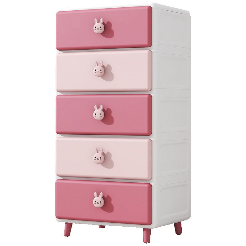 Scandinavian Plastic Kids Dressers Vertical Kids Furniture for Bedroom