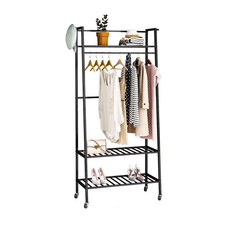 Glam Hall Stand Metal Free Standing Shelving Included Coat Rack