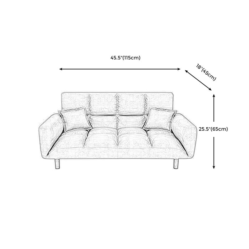 Moderner Stoff Quadrat Arm Sofa Standardkeks Rücken 4 Holzbeine Sofa