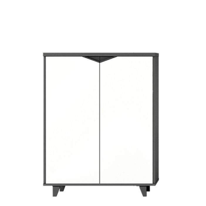 White Engineered Wood Filing Cabinet Contemporary Vertical File Cabinet