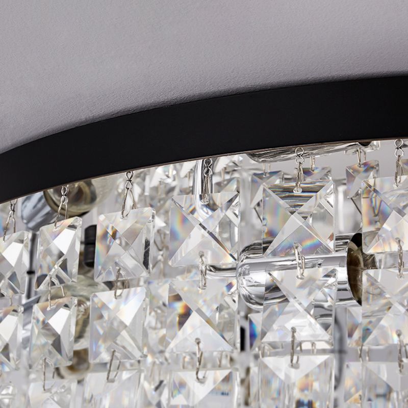 Modern Crystal Ceiling Light Creative Flush Mount Light Fixture for Bedroom