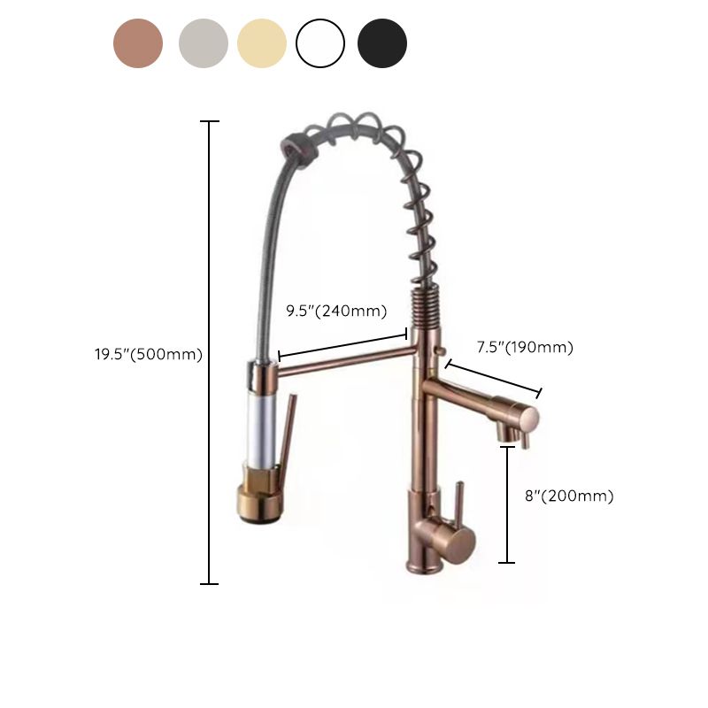 Farmhouse Bar Faucet Brass Lever Handles Spring Spout Pot Filler Kitchen Faucet