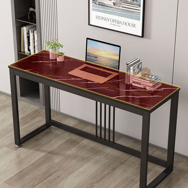 15.7 Inch Wide Writing Desk Rectangular Glam Wooden Office Desk