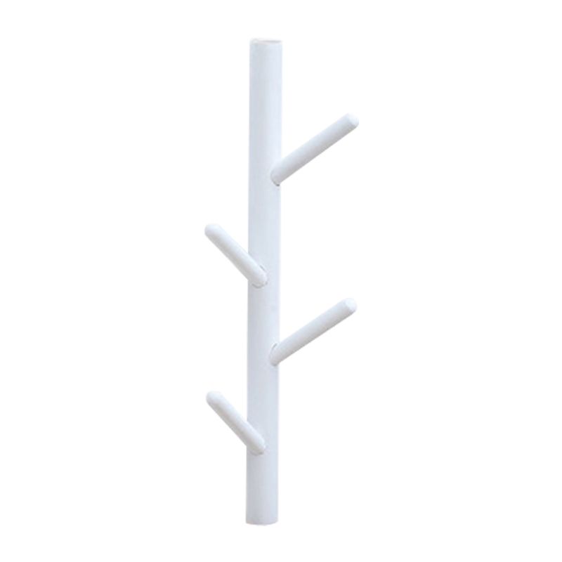 Wood Entry Hall Tree Wall-Mounted Hooks Modern Coat Hanger Coat Hanger