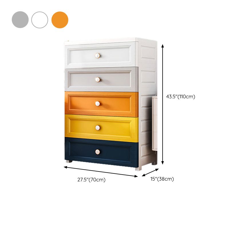 Ultra-Modern Vertical Kids Furniture Plastic Baby Dresser with Drawers