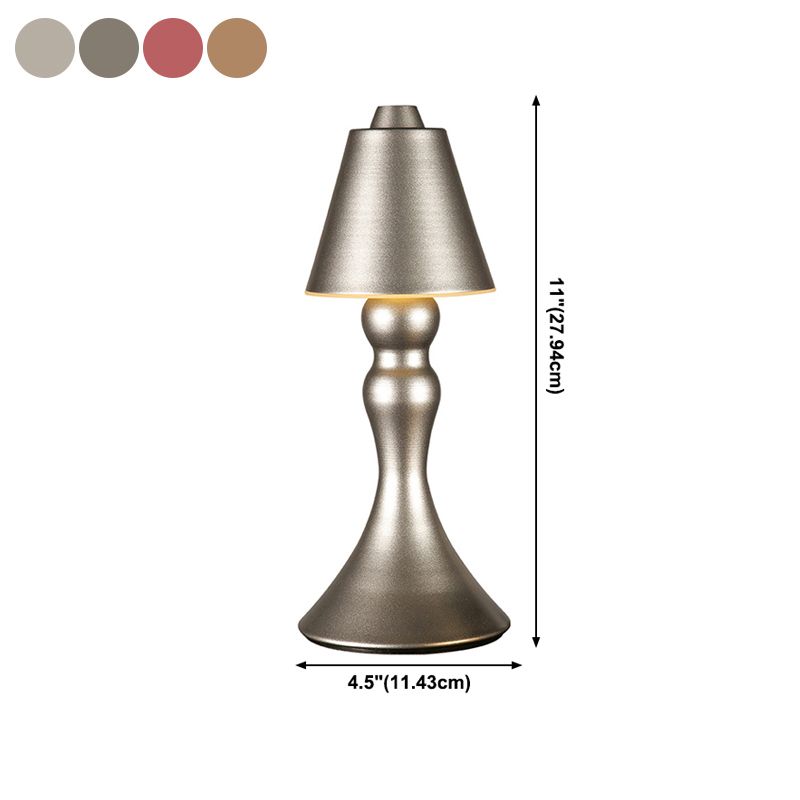 Cone 1-Light Table Light with USB Port Modern Creative Table Lamp for Bar