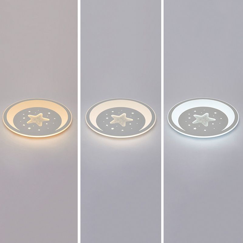 LED Modernism Ceiling Light White Flush Mount Lighting for Foyer Hallway