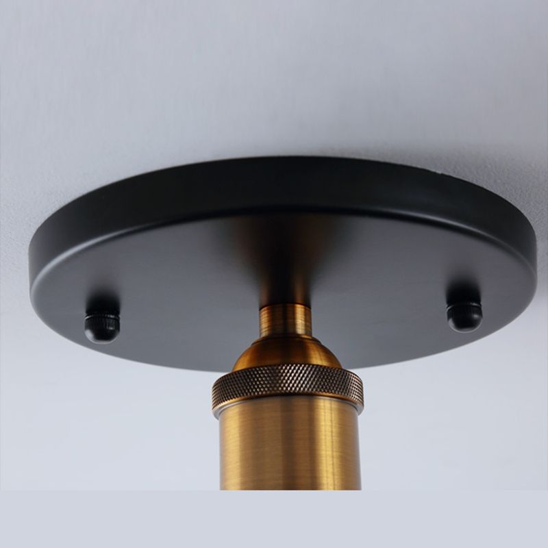 Lampade a soffitto semifulto industriale in metallo 1 Semi -Flush Monte Aitura del soffitto per foyer e Hall