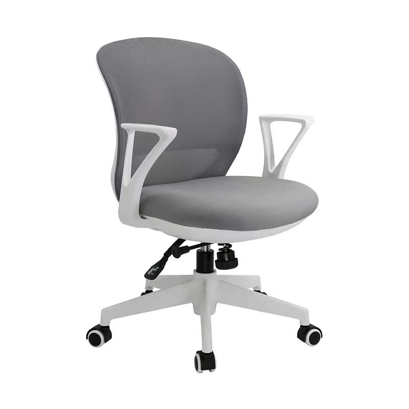 Contemporary Arm Chair Fixed Arms Adjustable Seat Height Swivel Conference Chair