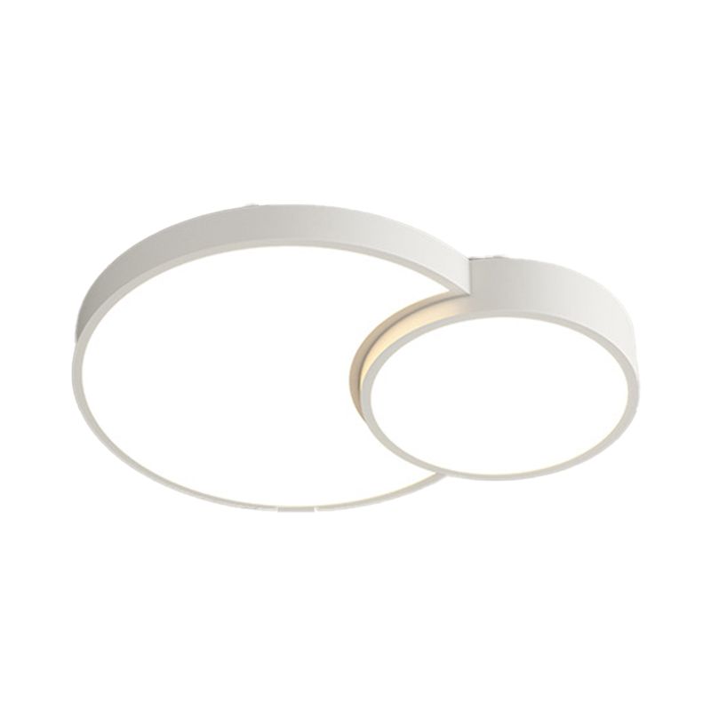 Matte White 2 / 3 - Light Flush Mount Light Iron and Acrylic Ceiling Mount