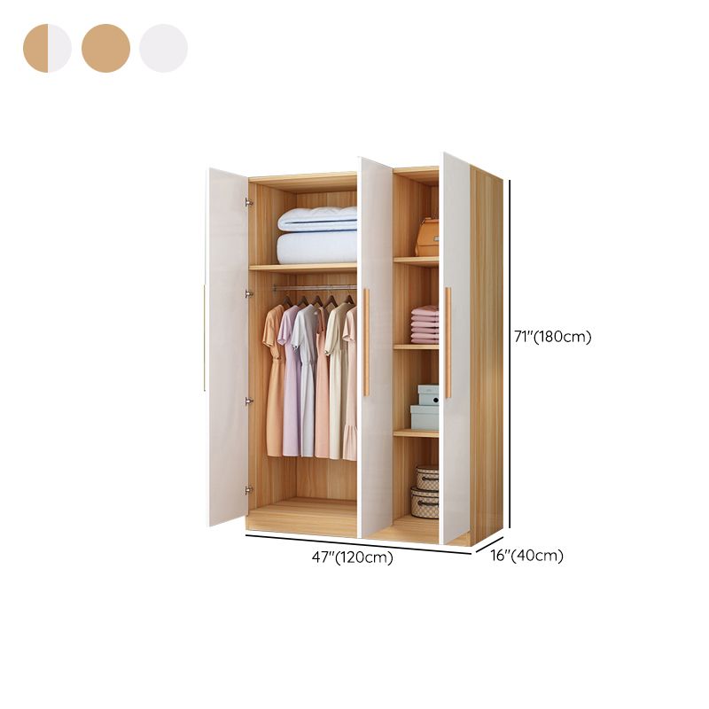 Contemporary Style Wardrobe Armoire Wood Wardrobe Cabinet With Door