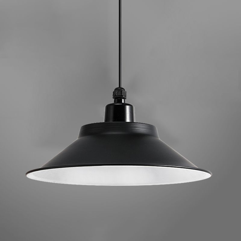 1-Light Cone Shade Pendant Lamp, Contemporary Industrial Metal Hanging Light