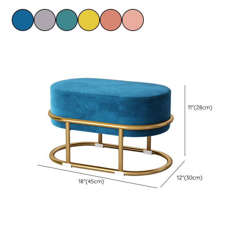 Multi Colors Ottoman Removable Slipcover Upholstered Velvet Ottoman