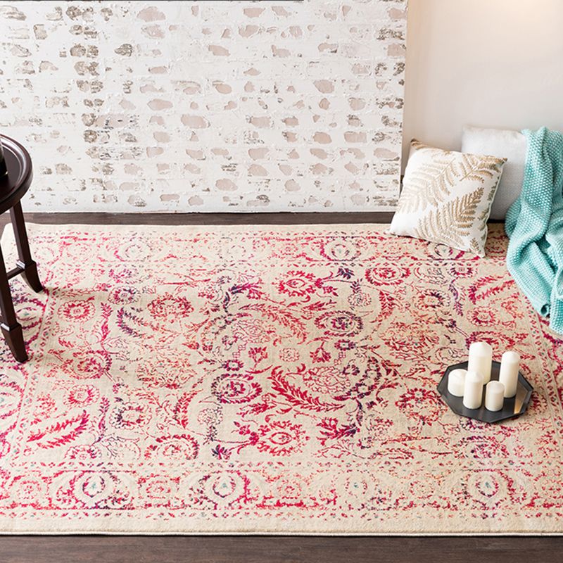 Victorian Tribal Print Teppich Polyester Fläche Teppich Färbung Resistenter Innenteppich für die Heimdekoration