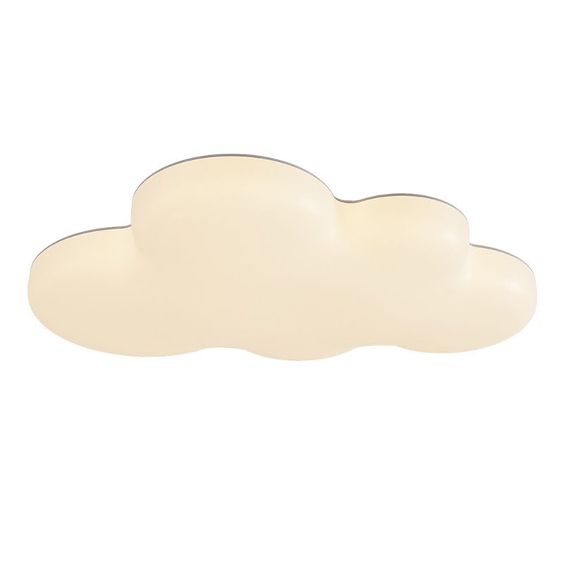 1 - Light Acrylic Flush Mount Light Kids Style LED Cloud Ceiling Flush