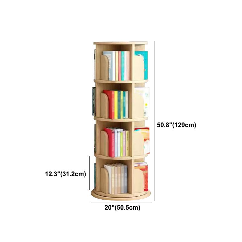 Scandinavian Style Bookshelf Closed Back Solid Wood Bookcase for Home Office