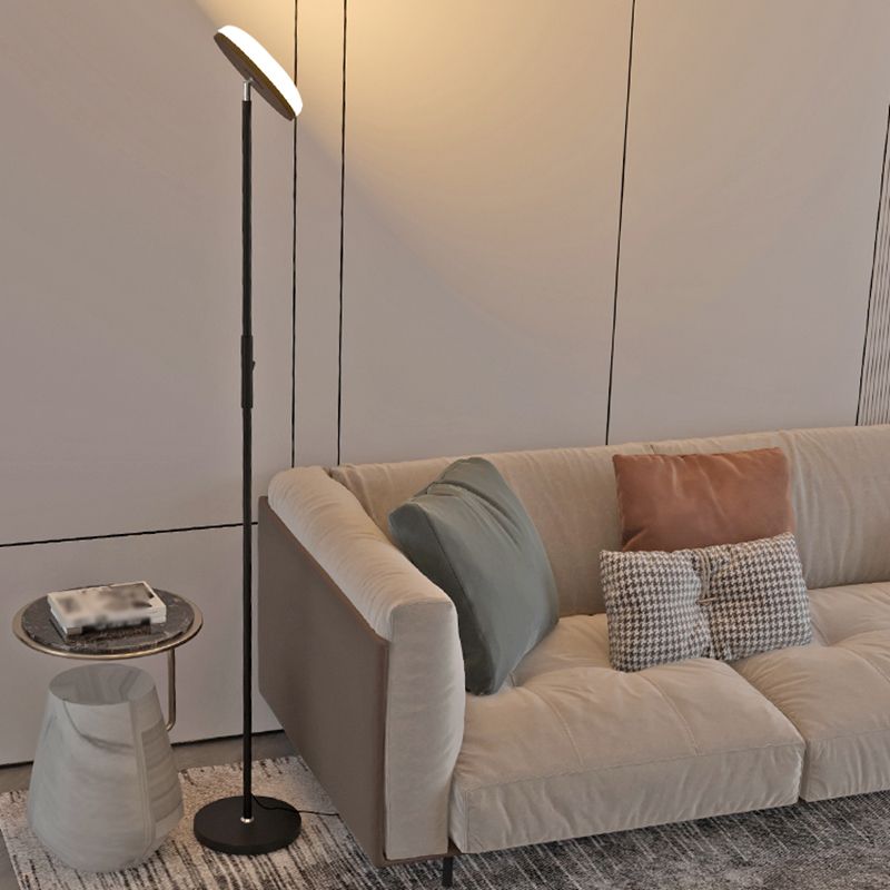 Modern Simple aluminum Floor Lamp Circle shape Floor Light with Acrylic Shade for Bedroom