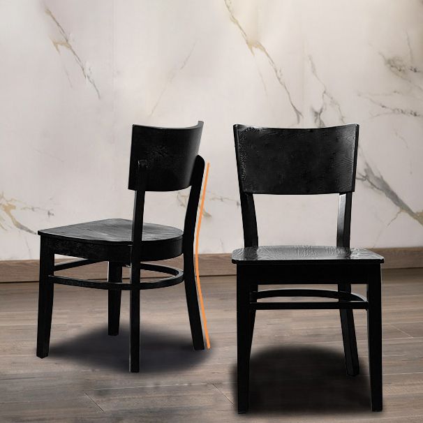 Contemporary Style Chairs Armless Chair for Kitchen with Wood Legs