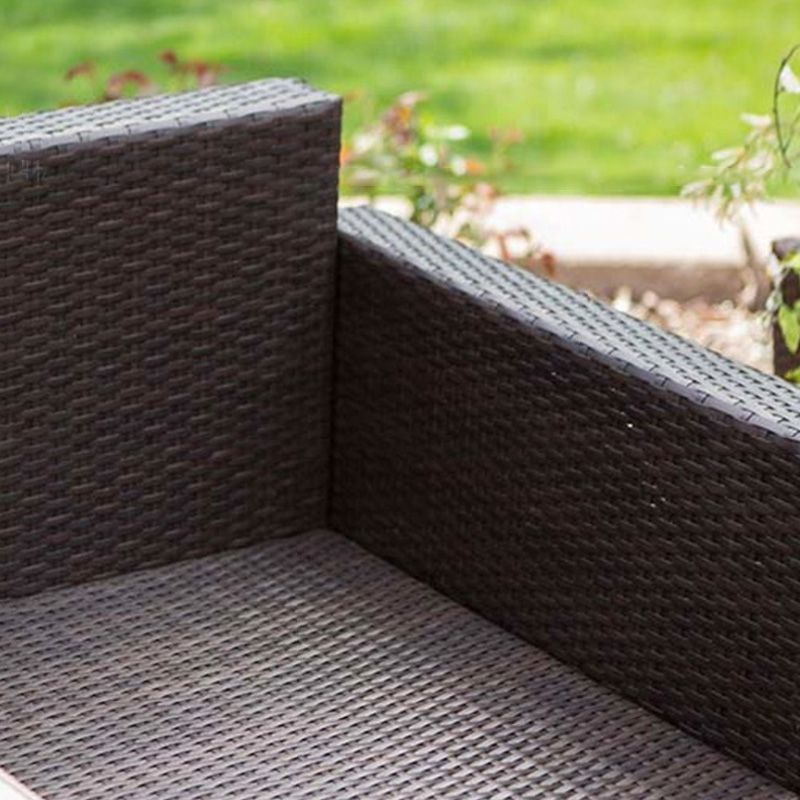 Storage Available Patio Sofa Wicker Outdoor Patio Sofa with Cushions