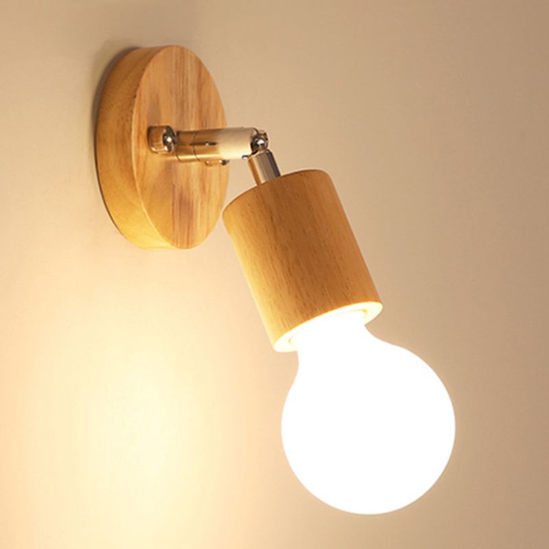 Contemporary Wooden Ceiling Light Creative Flush Mount Light Fixture for Bedroom