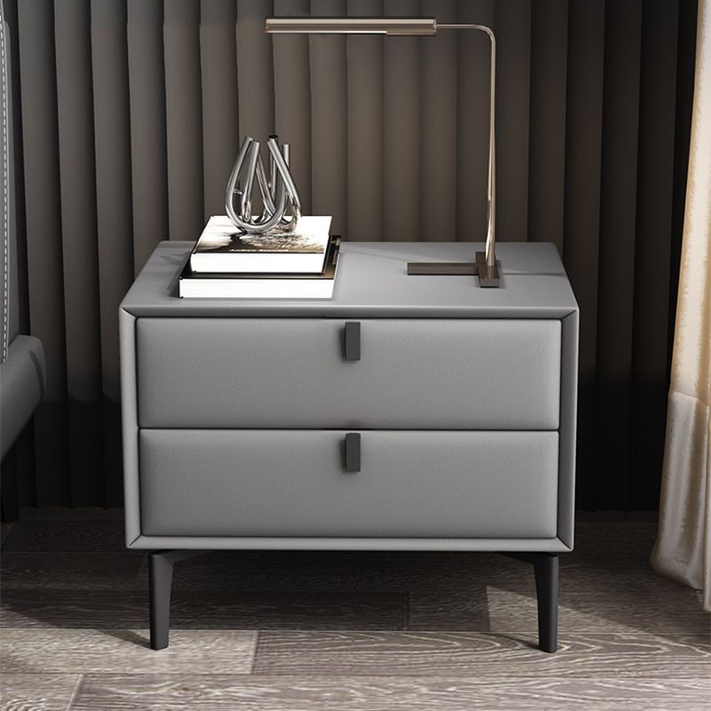 Solid Wood Nightstand Contemporary Bedside Cabinet for Bedroom