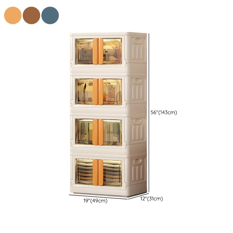 Modern Style Kids Closet Plastic Bedroom Armoire Cabinet with Door