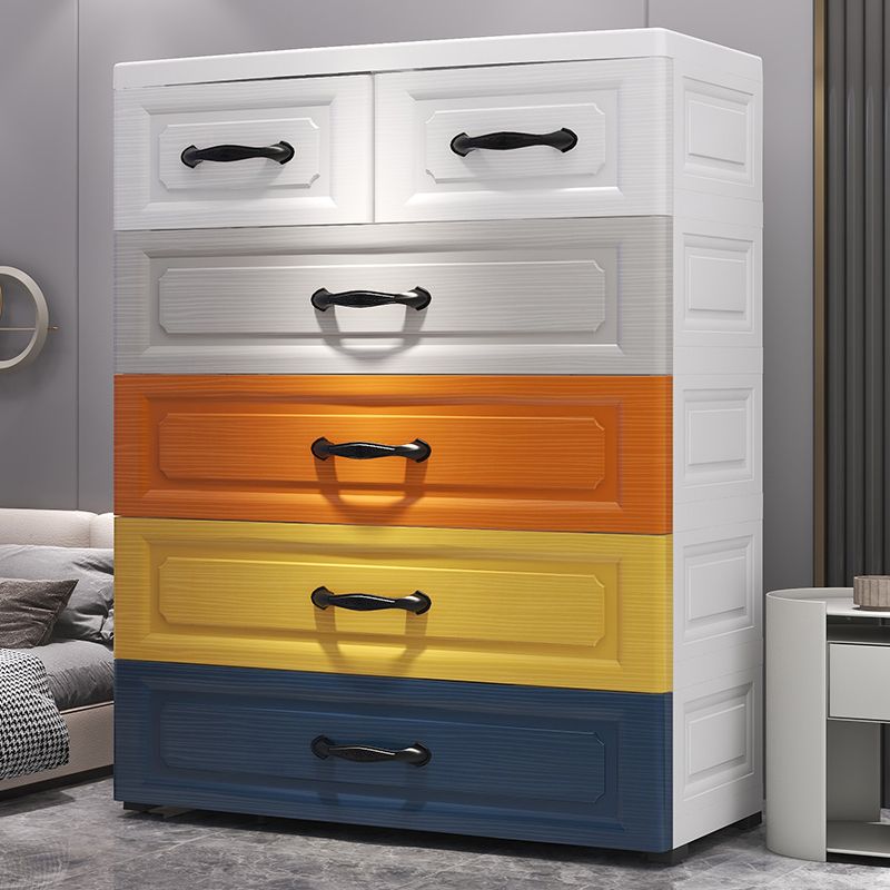 Vertical Scandinavian Kids Furniture 6 Drawers Kids Dresser Set