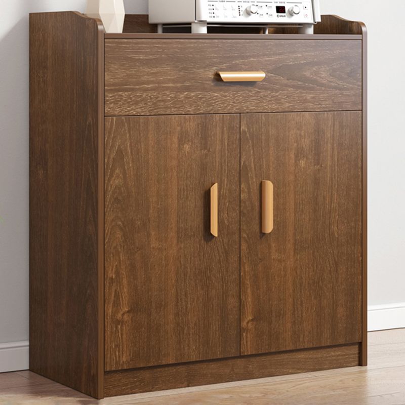 Contemporary Style Buffet Sideboard Wood Sideboard with Cabinets and Drawer