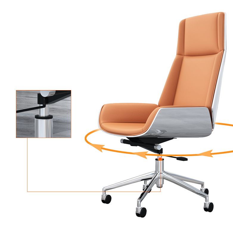 Contemporary Office Chair with Silver Metal Frame Ergonomic Computer Chair