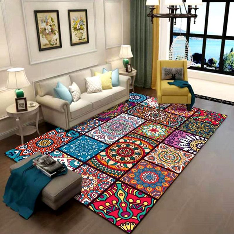 Tapis d'imprimé floral oriental