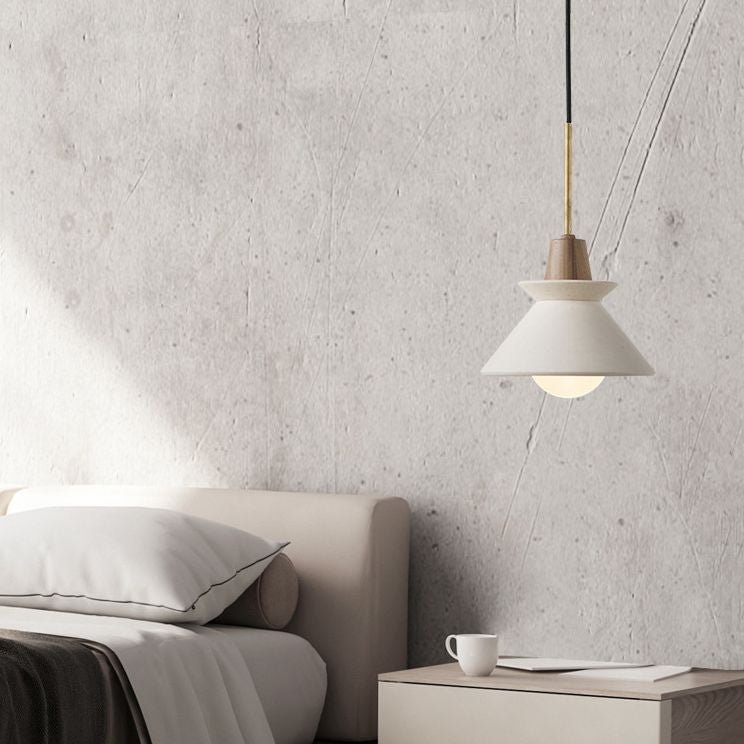 Modern Simplicity Conical Hanging Ceiling Light Cement Hanging Light for Living Room