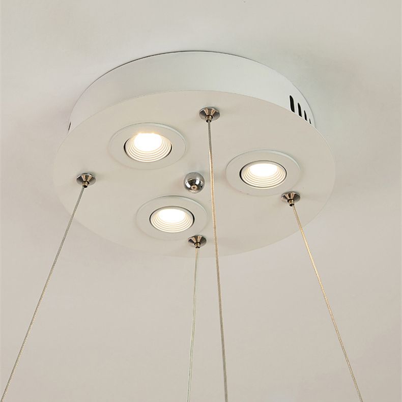 Art déco Feather Pendant Lighting moderne nordique créatif rond rond de plafond plafond pour chambre à coucher