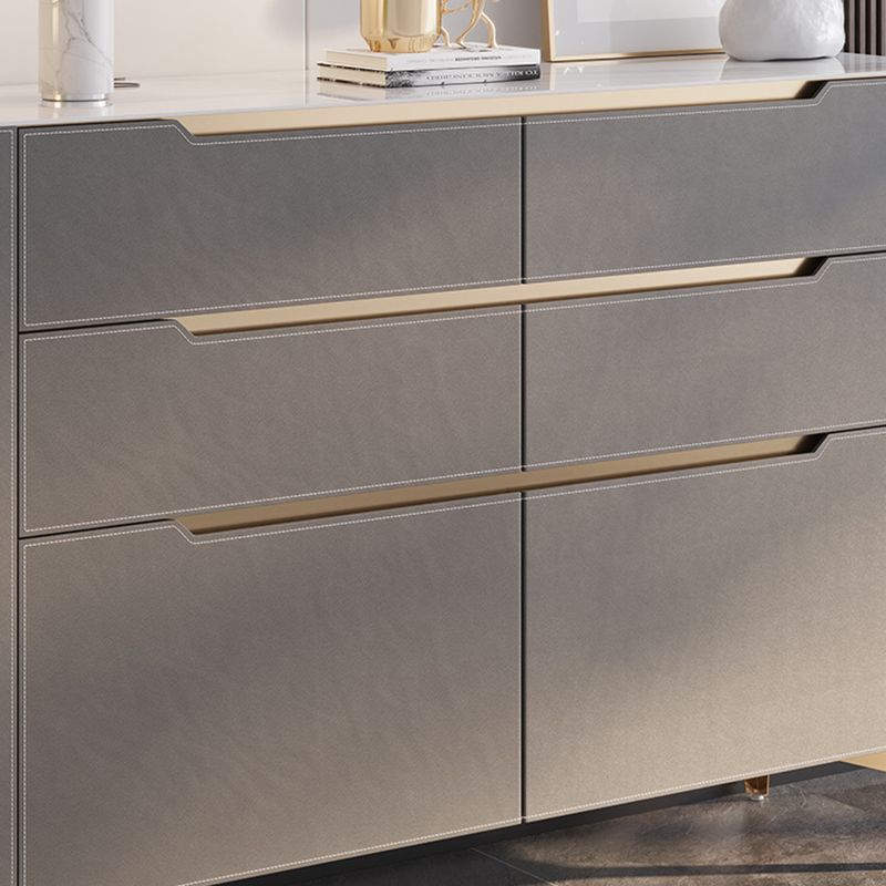 Contemporary Sideboard Cabinet Stone Sideboard Table with Drawers for Kitchen