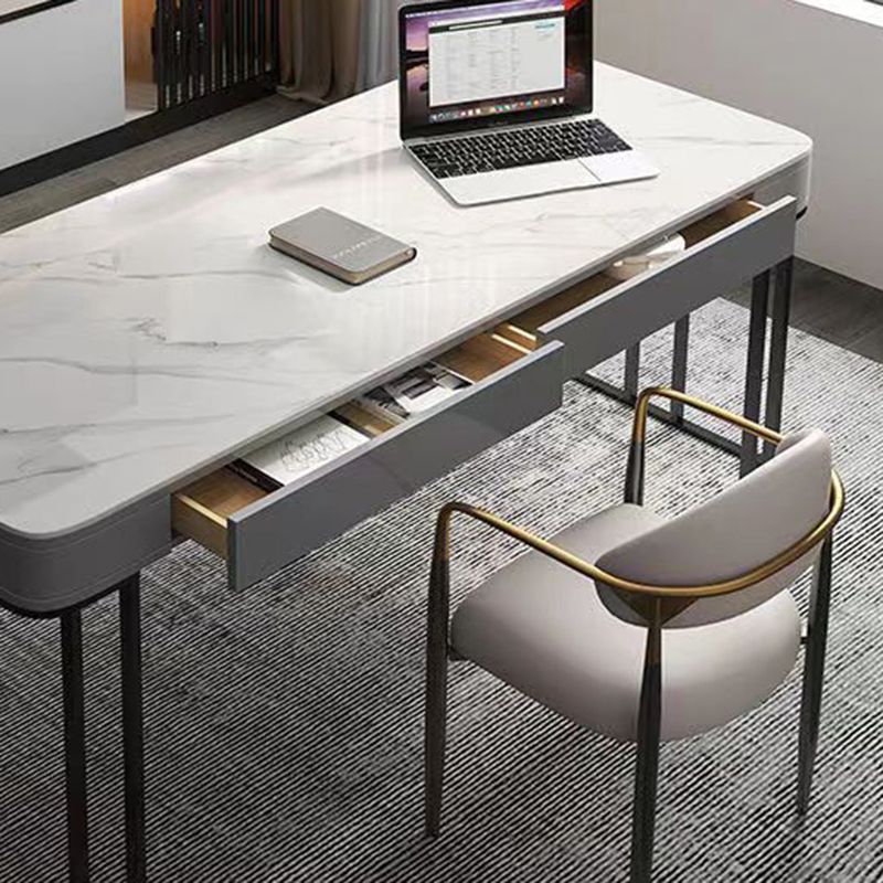 Rectangular Shaped Modern Office Table Stone Writing Desk for Office