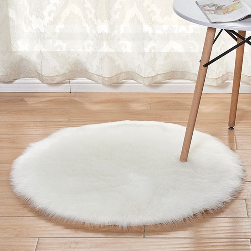 Contemporary Simple Plain Rug Comfort Shag Area Carpet Polypropylene Washable Rug for Living Room