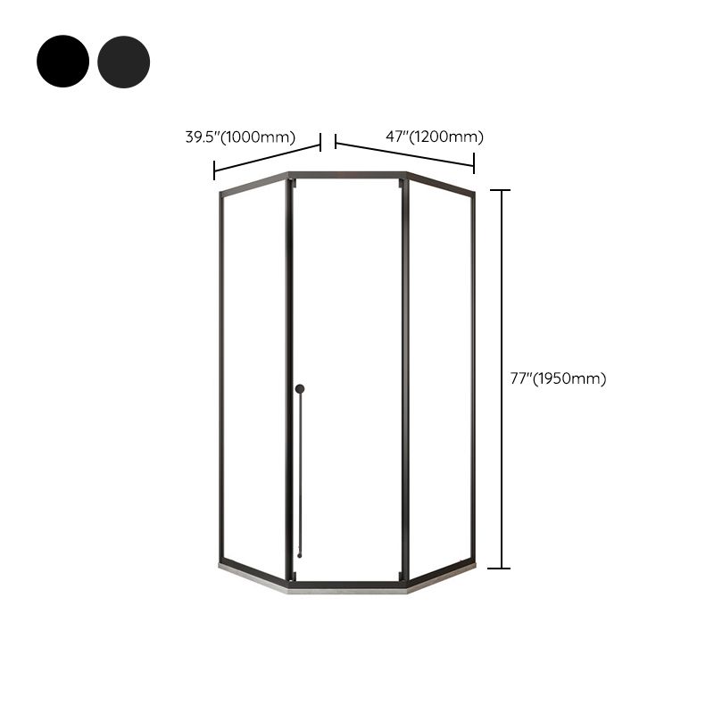 Diamond Folding Shower Screen, Full Frame Single Sliding Shower Door