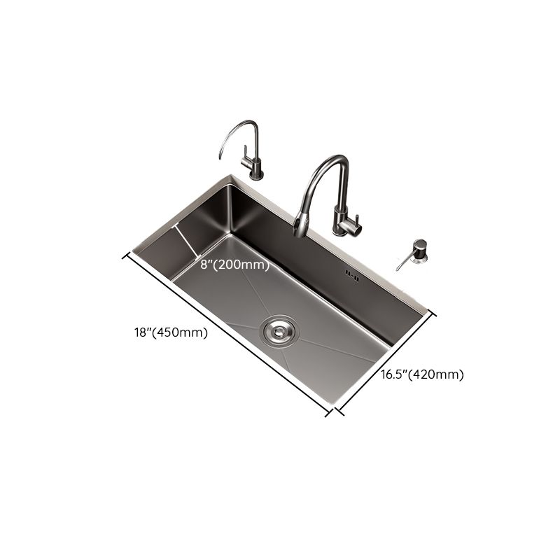 Kitchen Sink Noise-cancelling Design Modern Style Drop-In Kitchen Sink