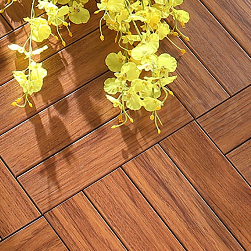 Engineered Flooring Planks Water Resistant Click-Locking for Patio Garden