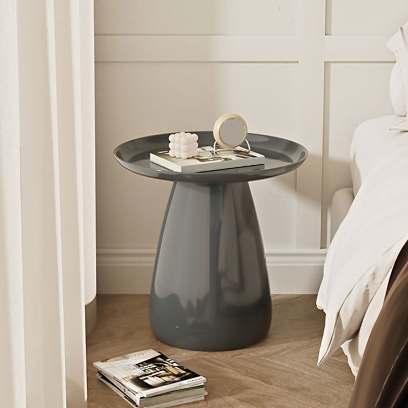 Modern Acrylic Nightstand Lower Shelf Bedside Cabinet for Bedroom