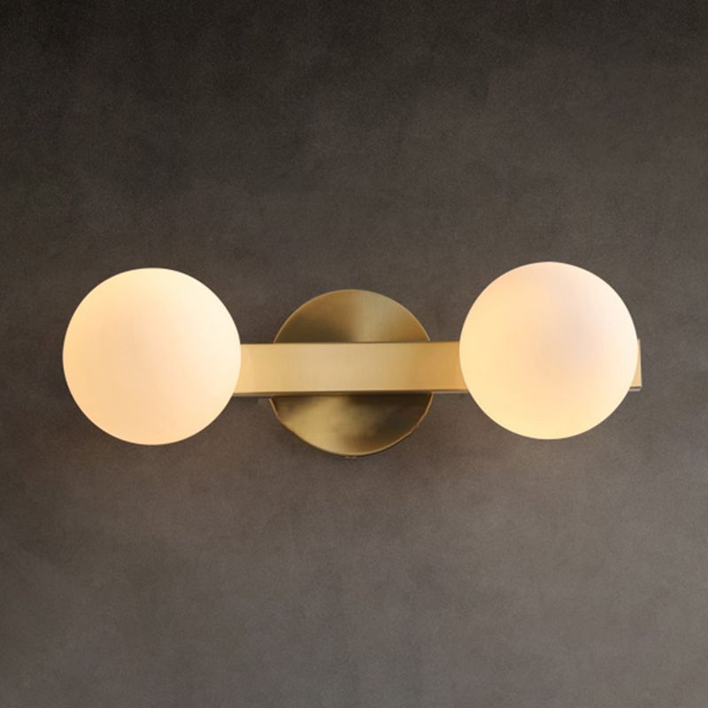 Contemporary Style Ball Vanity Lighting Ideas Metal Multi Lights Vanity Sconce