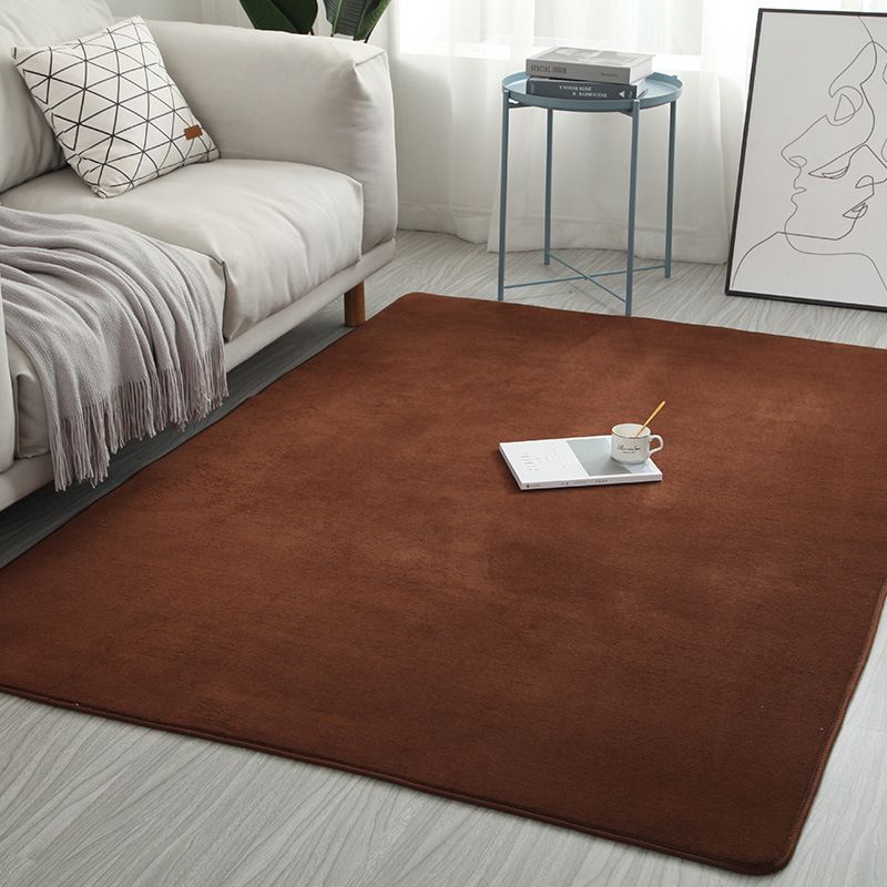 Simple Solid Rug Multi Color Polypropylene Area Carpet Non-Slip Backing Washable Easy Care Indoor Rug for Room